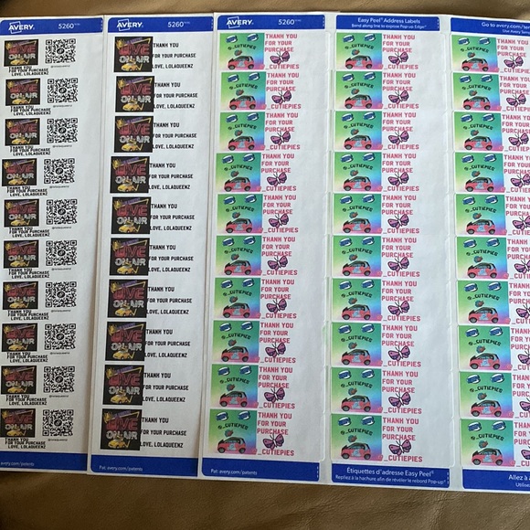 Custom Made Thank you stickers 1 sheet 30 pcs - Picture 7 of 10